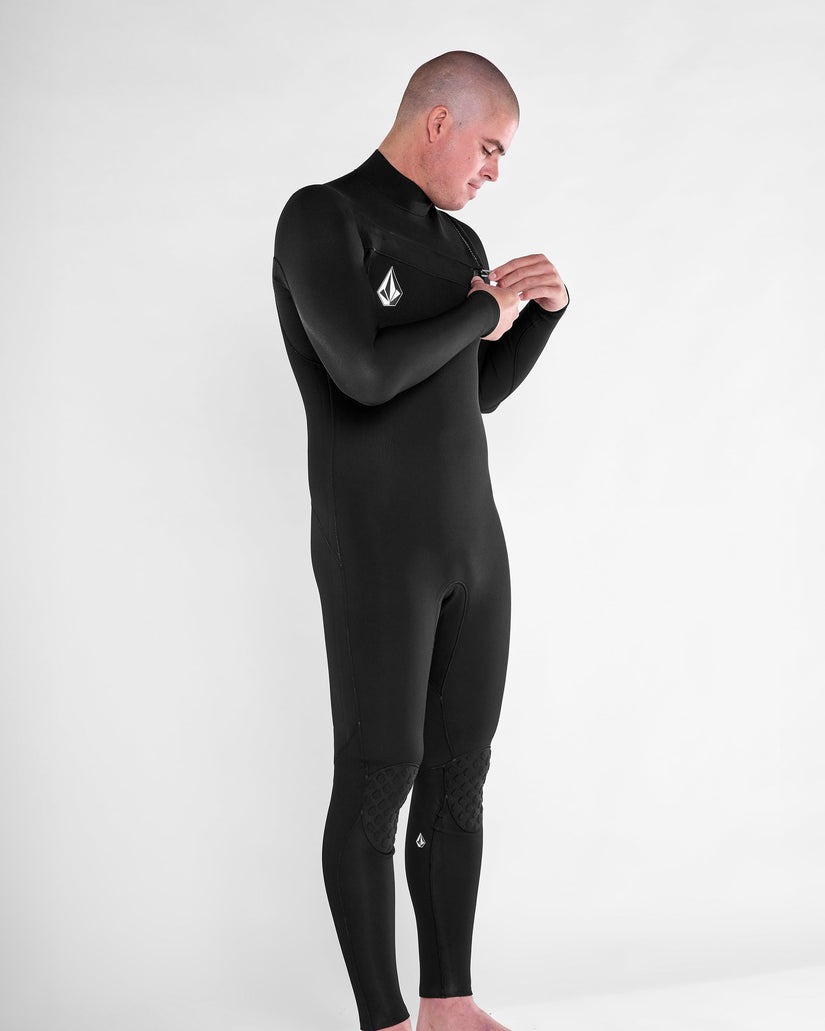Combinaison De Surf Modulator Intégrale 4/3 Mm Zippée Poitrine - Black