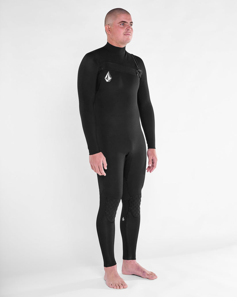 Combinaison De Surf Modulator Intégrale 4/3 Mm Zippée Poitrine - Black