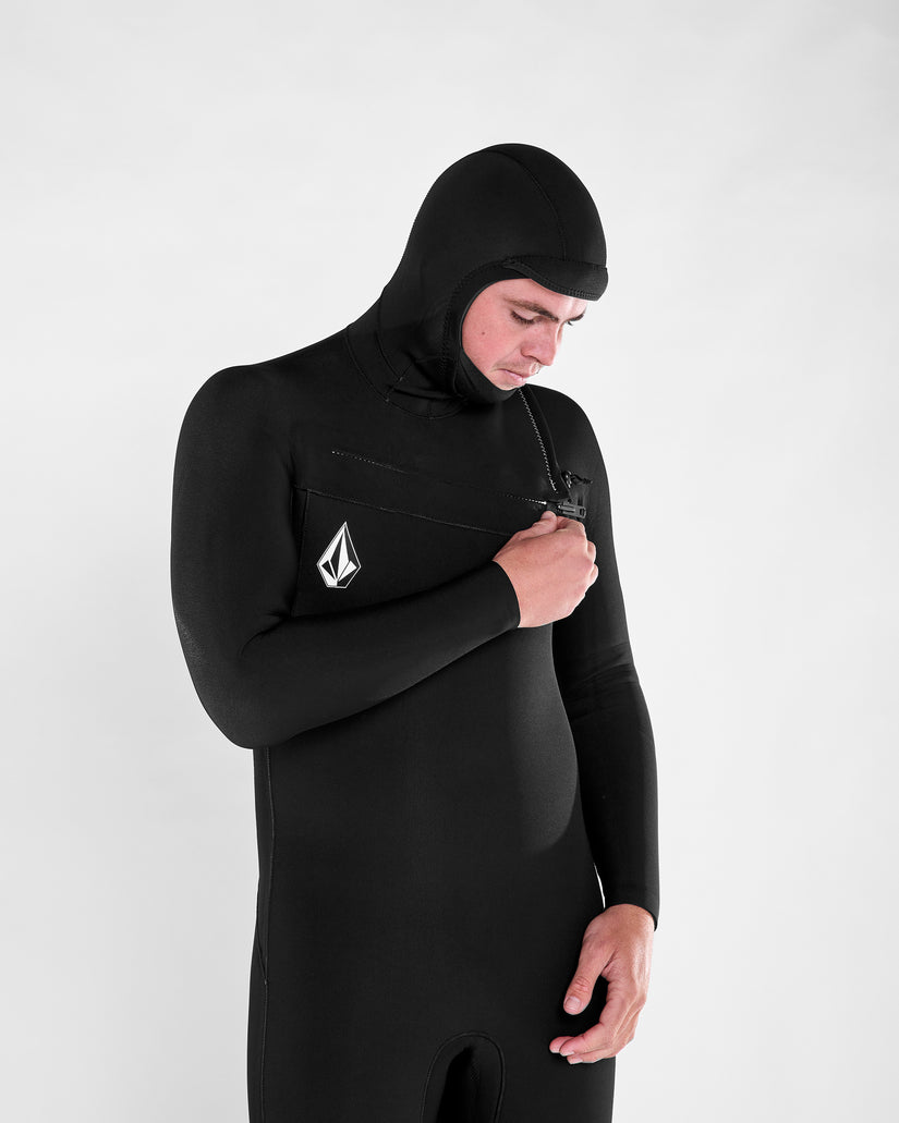 Combinaison de surf Modulator à capuche 5/4/3Mm zippée poitrine - Black