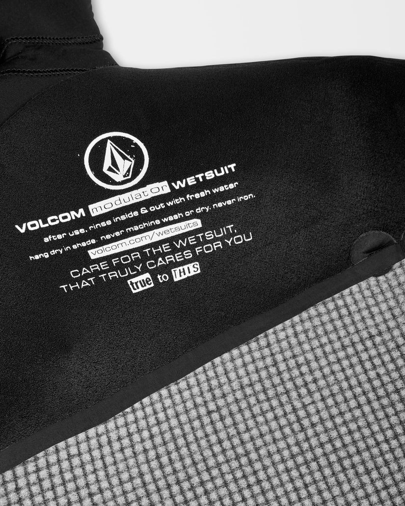 Combinaison De Surf Modulator À Capuche 5/4/3 Mm Zippée Poitrine - Black