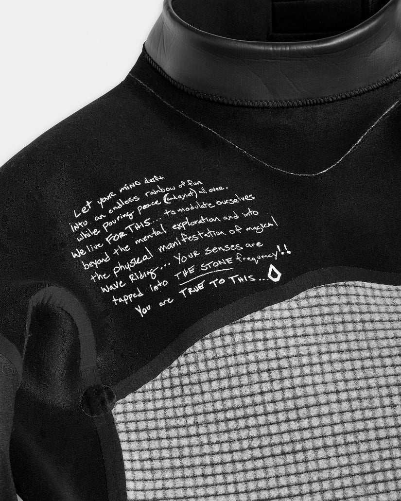 Combinaison De Surf Modulator Intégrale 3/2 Mm Manches Longues Zippée Au Dos - Black