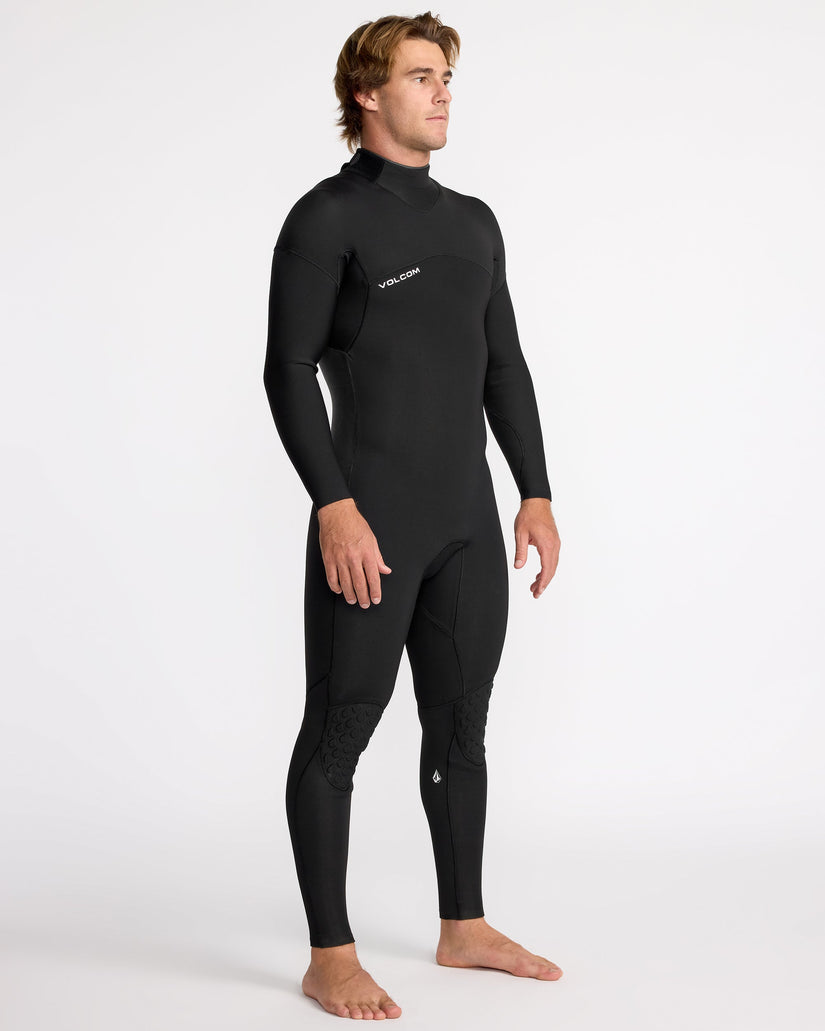 Combinaison De Surf Modulator Intégrale 3/2 Mm Manches Longues Zippée Au Dos - Black