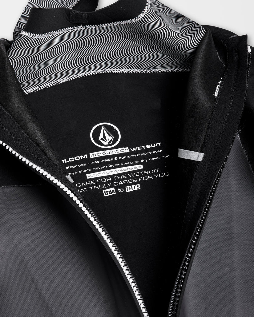 Combinaison De Surf Modulator Intégrale 3/2 Mm Manches Longues Zippée Au Dos - Black