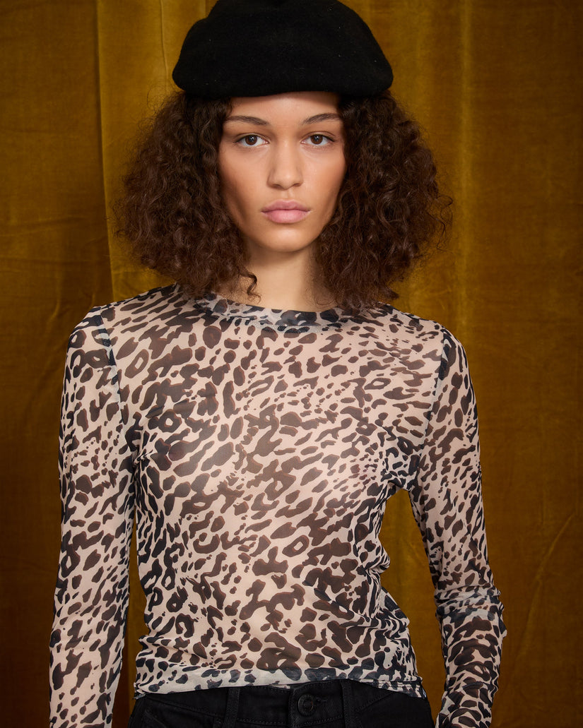 Top Tigardi Mesh - Animal Print