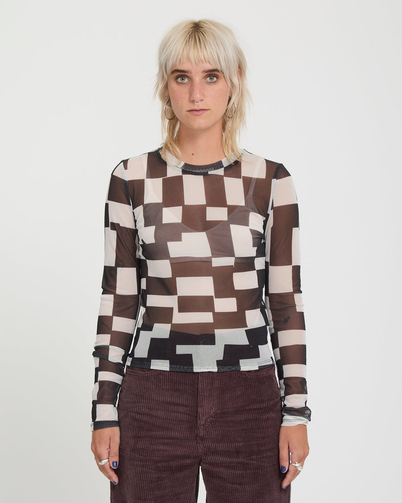 Top Carrau Mesh - White