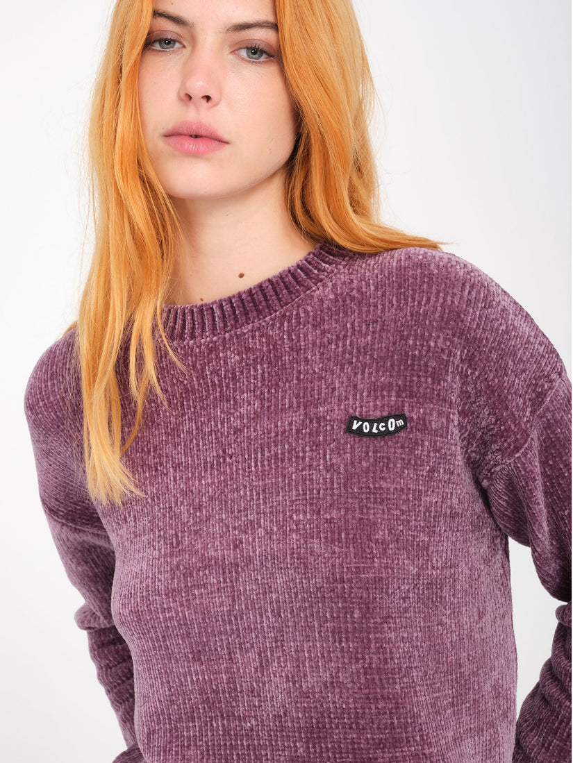 Pull Violet Femme Superdry Amy Ribbed | Espace des marques Pull Violet Femme Superdry Amy Ribbed | Espace des marques