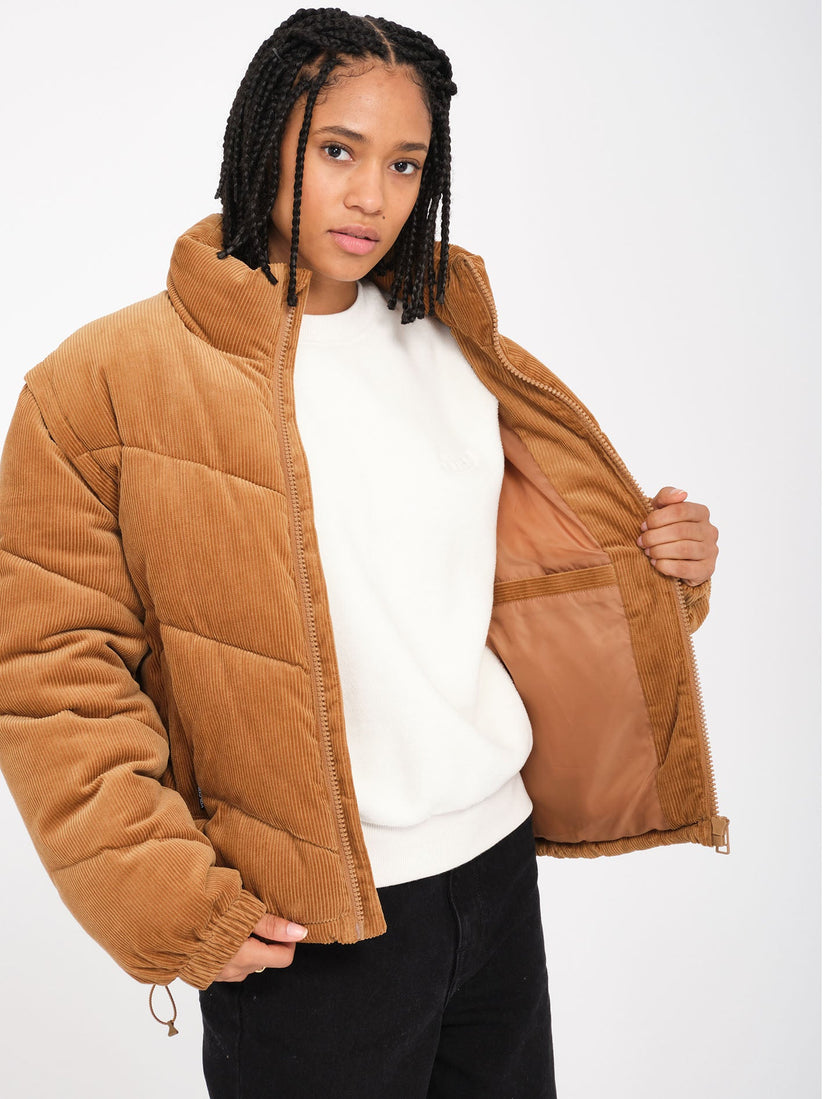 Veste doudoune Cord'N Puff - VINTAGE BROWN