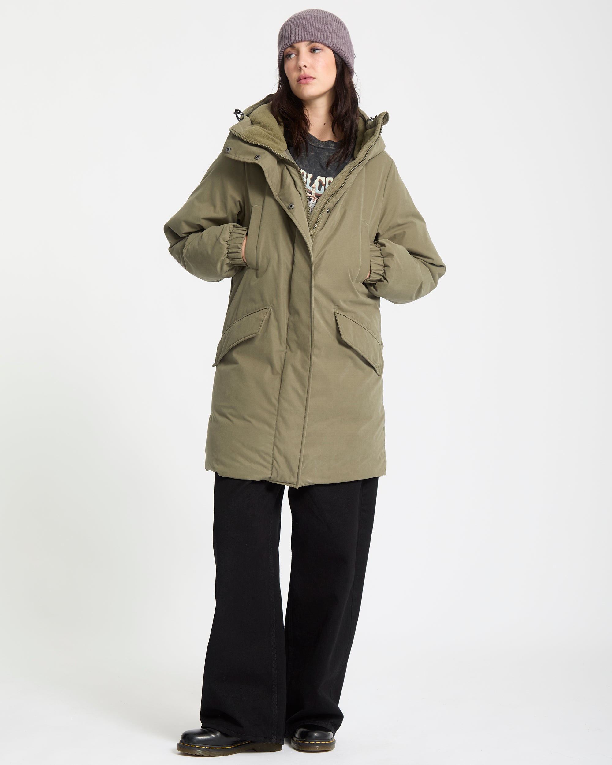 Manteau D'hiver Femme Imperméable – Parka épais Avec Capuche Amovible, Taille Ajustable - 10