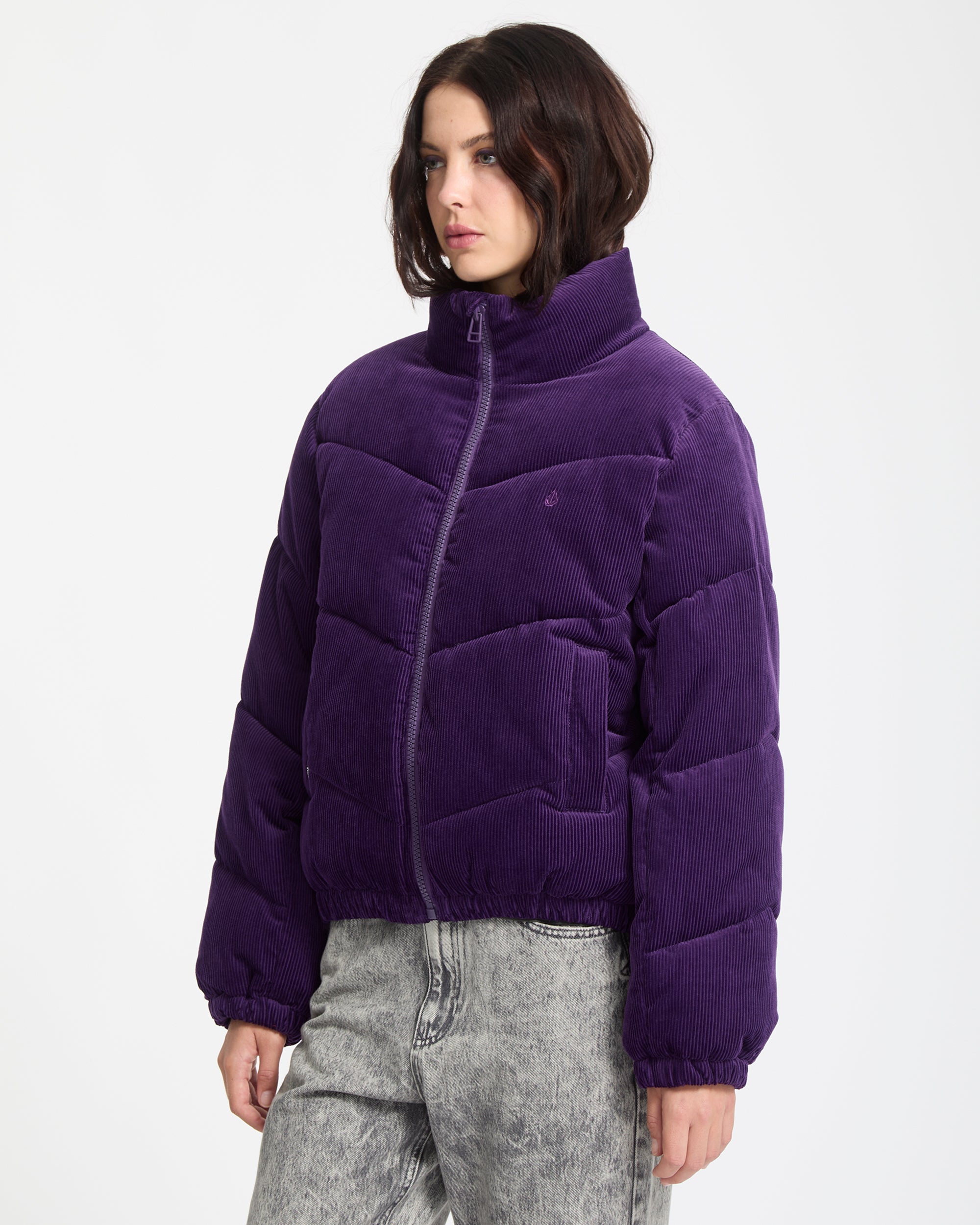 Cord'N Stone Puff Jacket - Acai - Women - Volcom EU – Volcom France