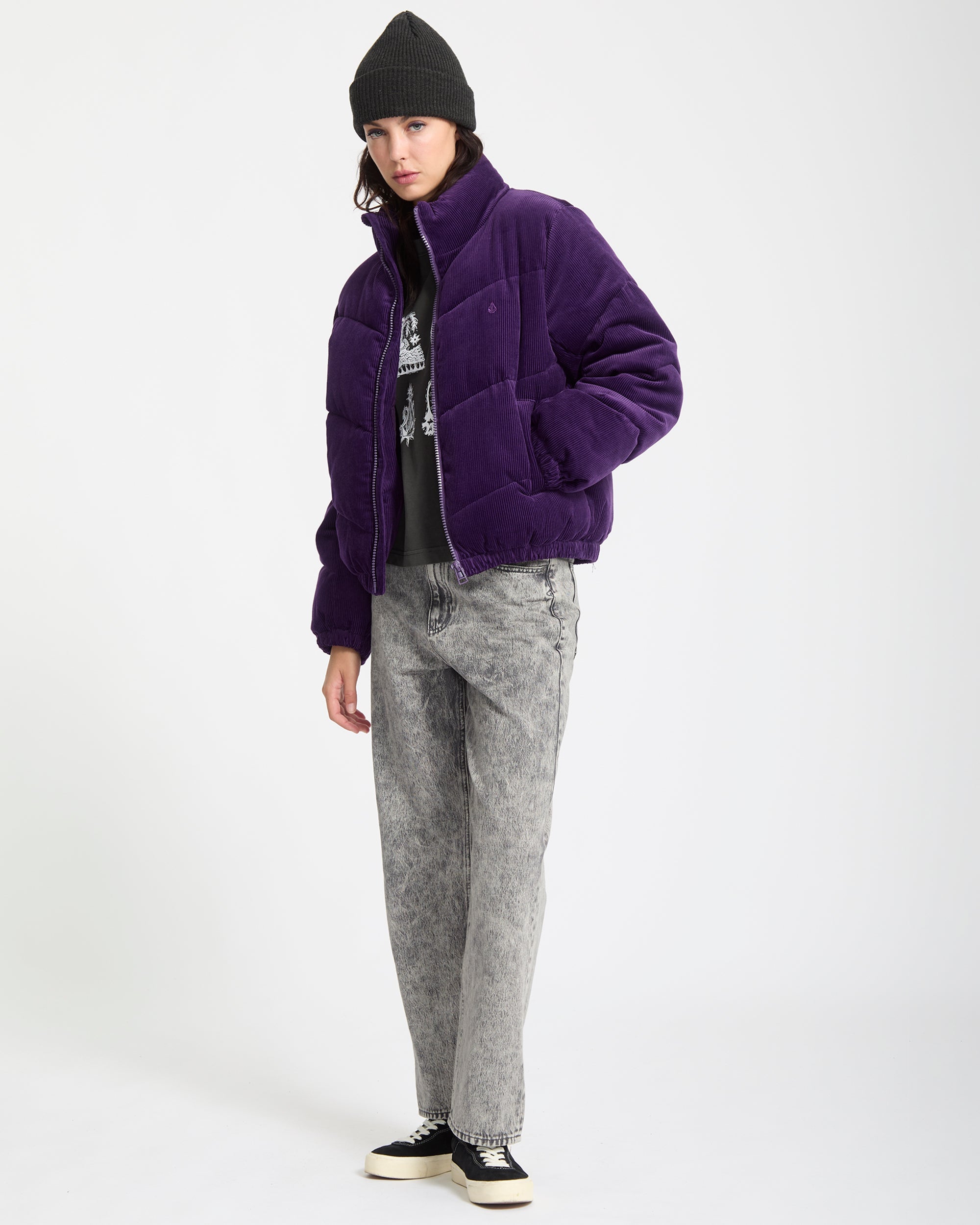 Cord'N Stone Puff Jacket - Acai - Women - Volcom EU – Volcom France
