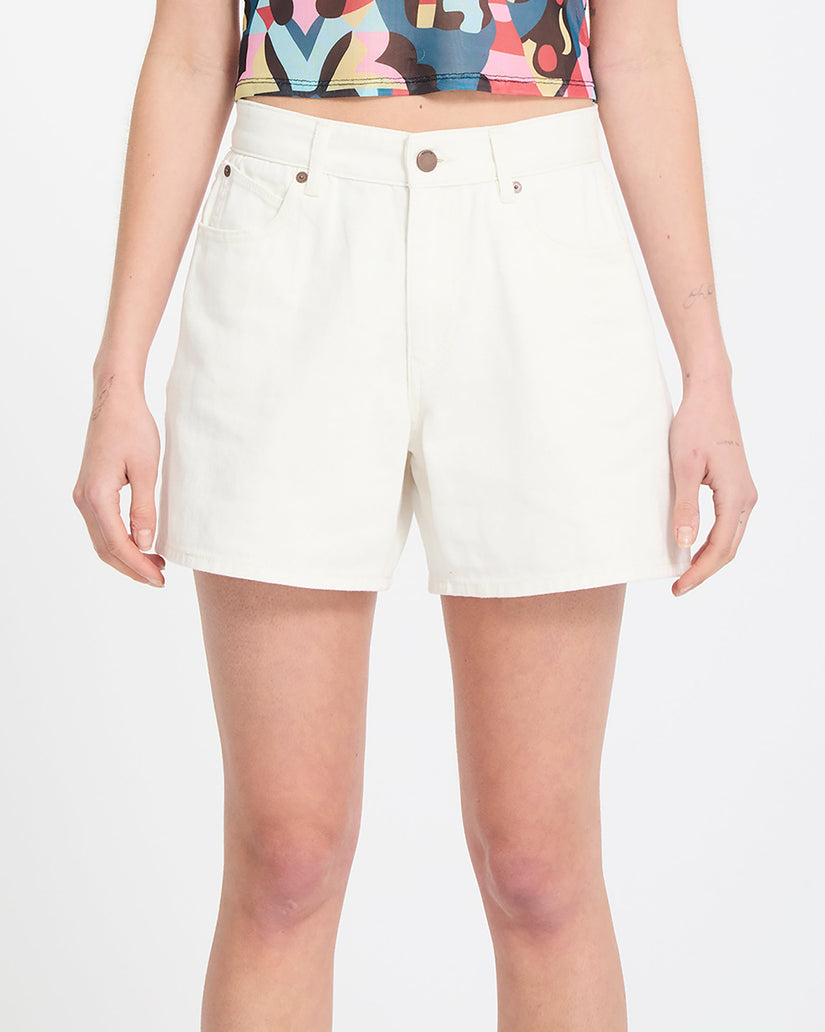 Short Boyfriend Stoned - Vintage White
