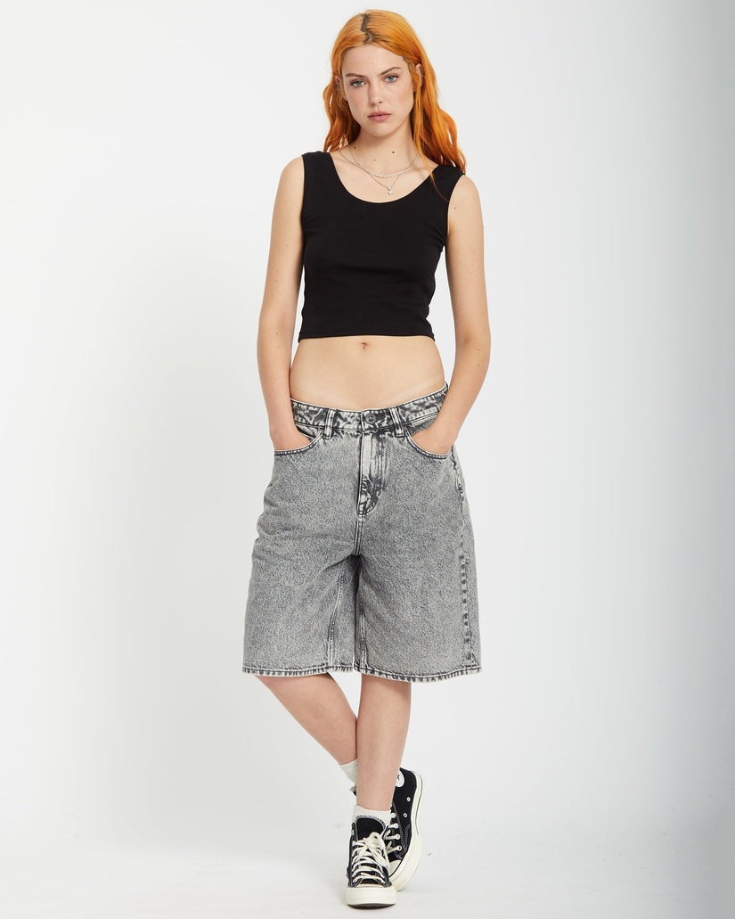 Short en denim Beeggy - Grey Vintage