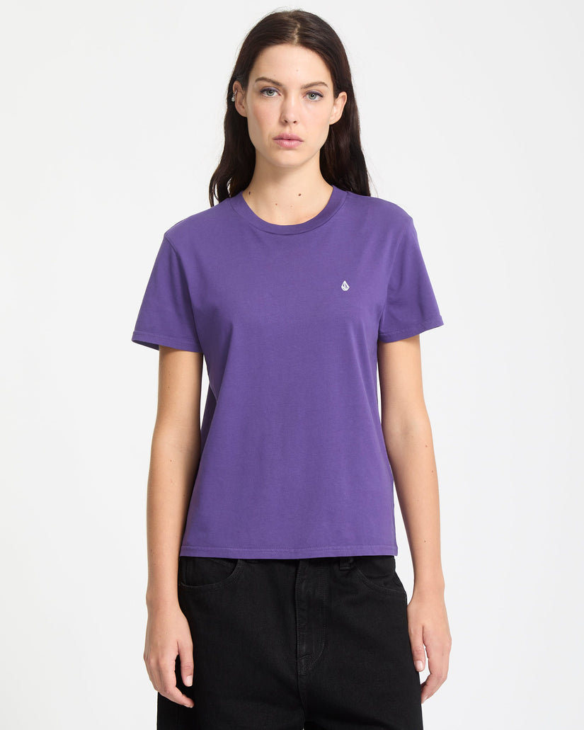 T-Shirt Solid Stone Emb - Acai