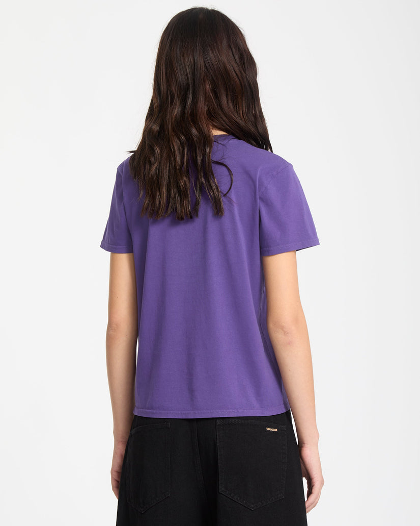 T-Shirt Solid Stone Emb - Acai