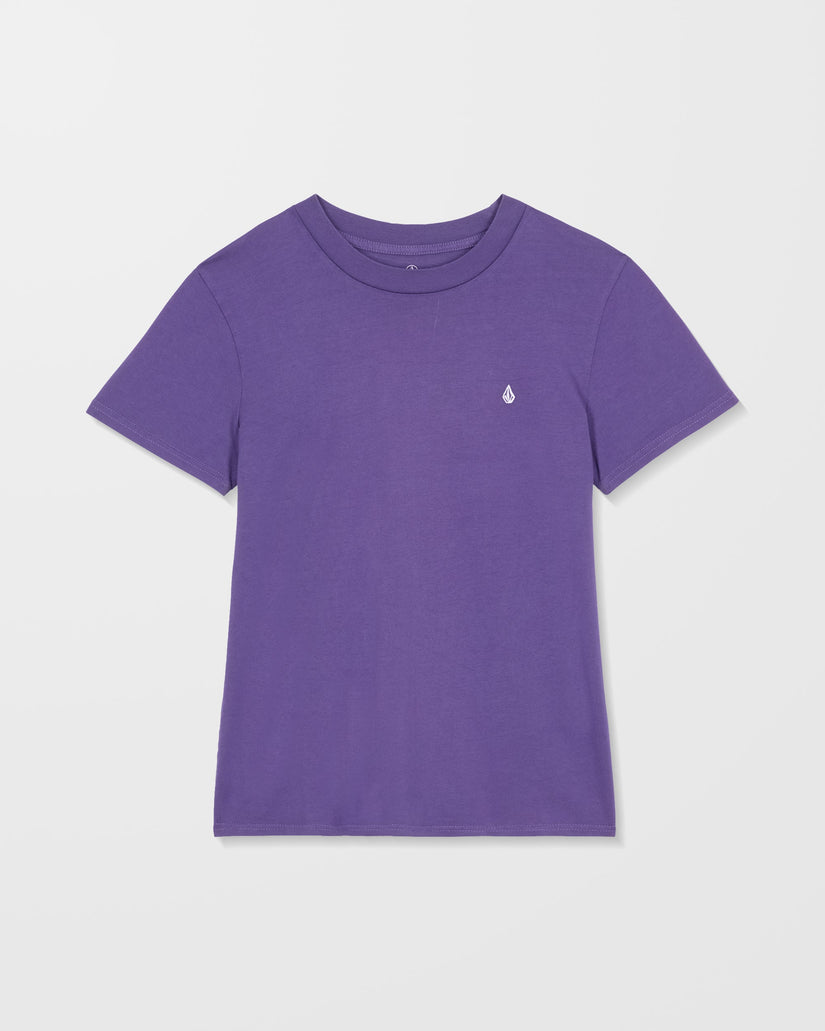 T-Shirt Solid Stone Emb - Acai