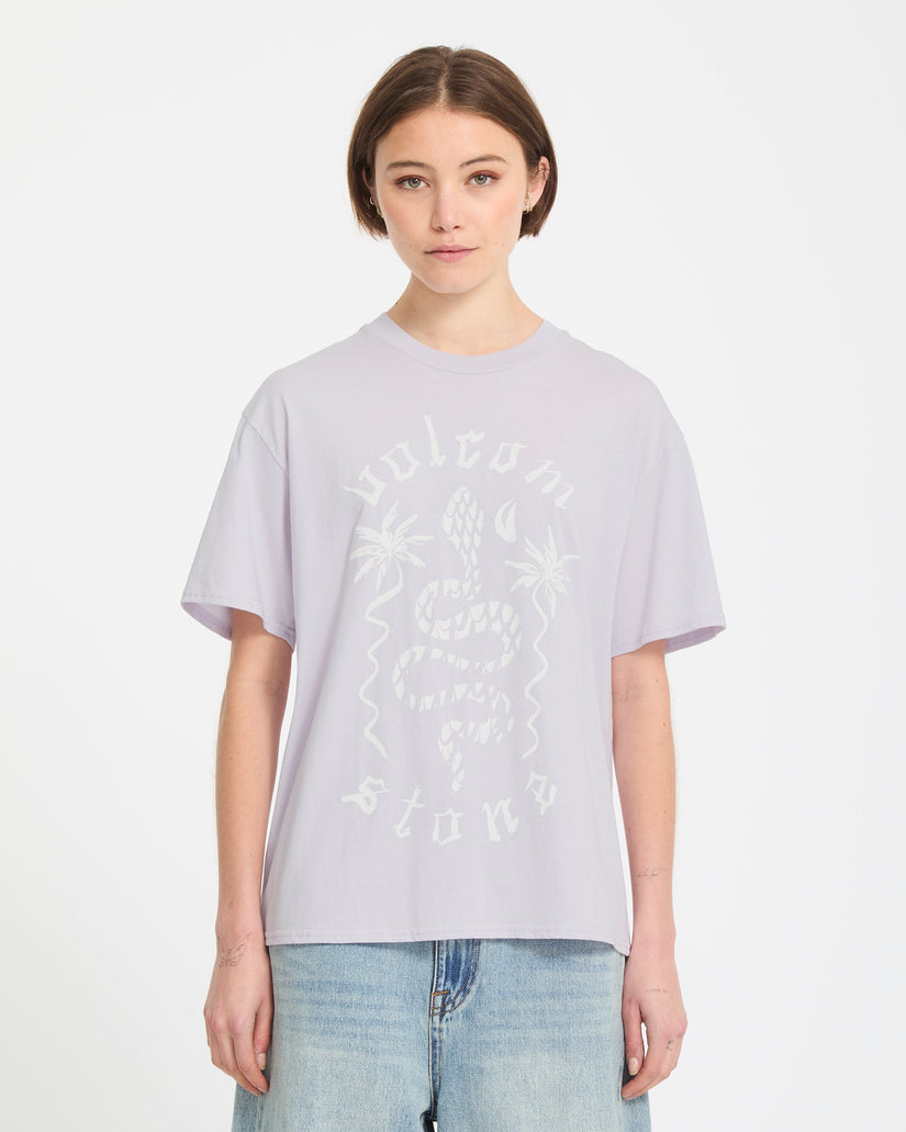 T-shirt Boyfriend Burnout - Dusty Lavender
