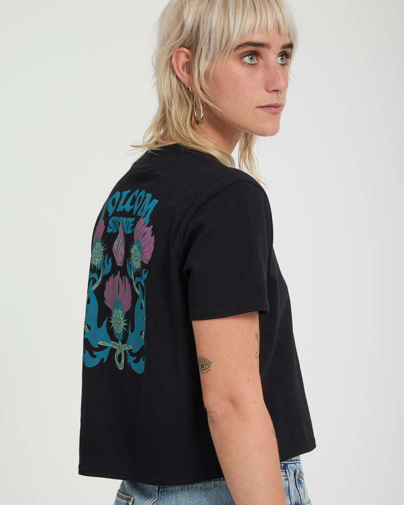 T-shirt Dial Crop - Black