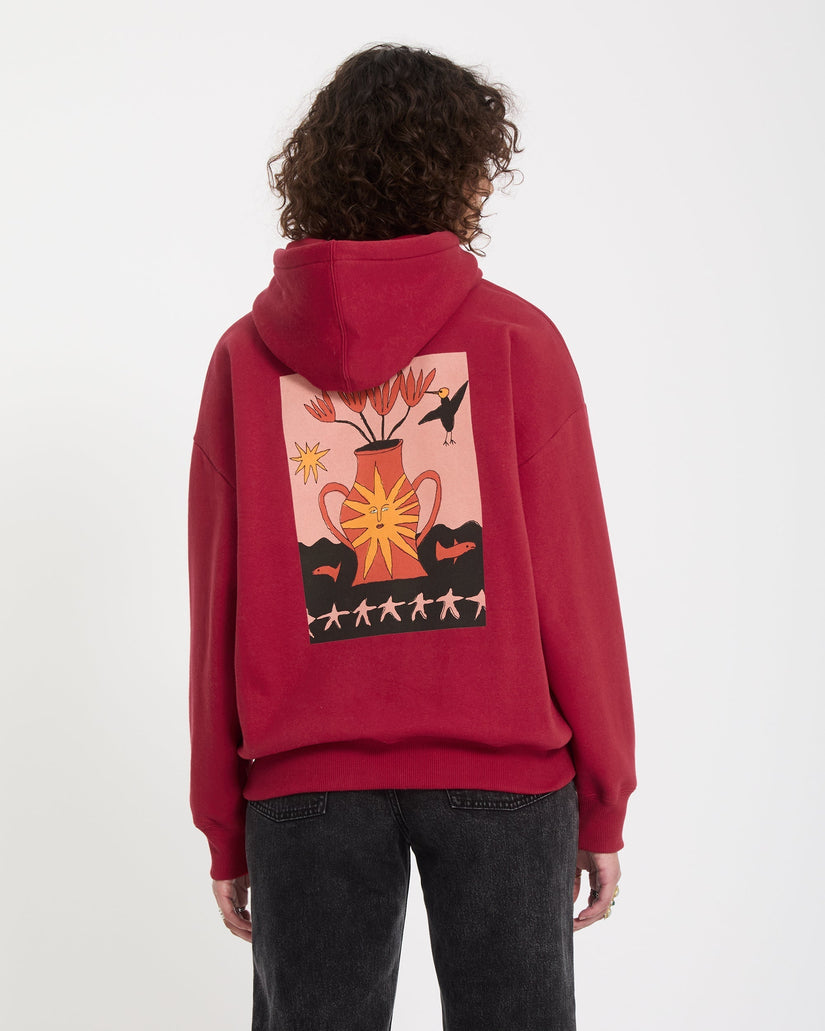 Sweat à capuche Moove On - Deep Red