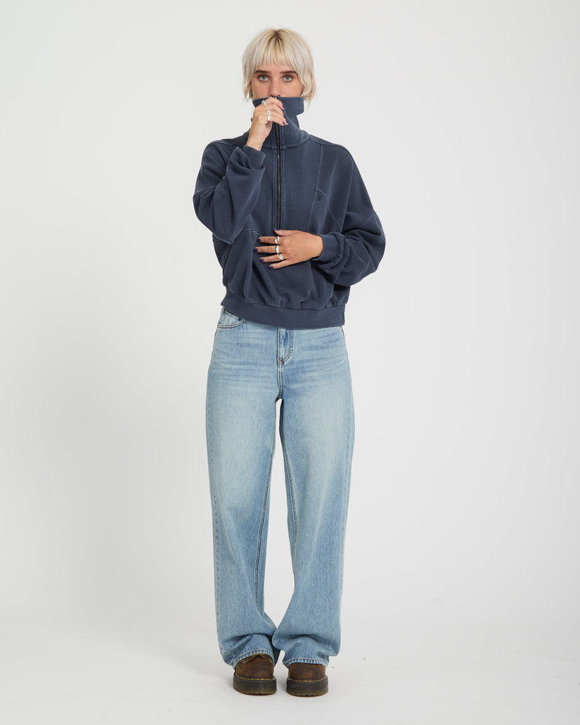 Sweat à col zippé Reetrocity - Storm Blue