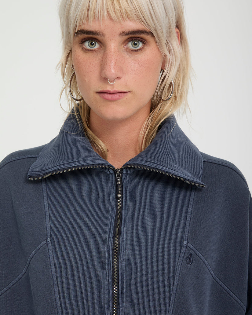 Sweat à col zippé Reetrocity - Storm Blue
