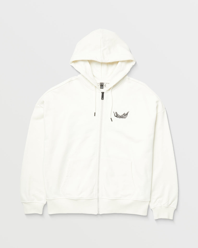 Sweat à Capuche Zippé Alix - STAR WHITE