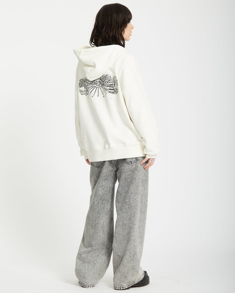 Sweat à Capuche Zippé Alix - STAR WHITE
