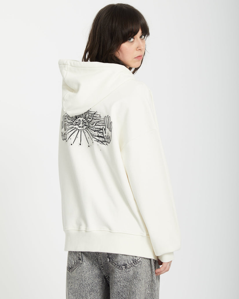 Sweat à Capuche Zippé Alix - STAR WHITE