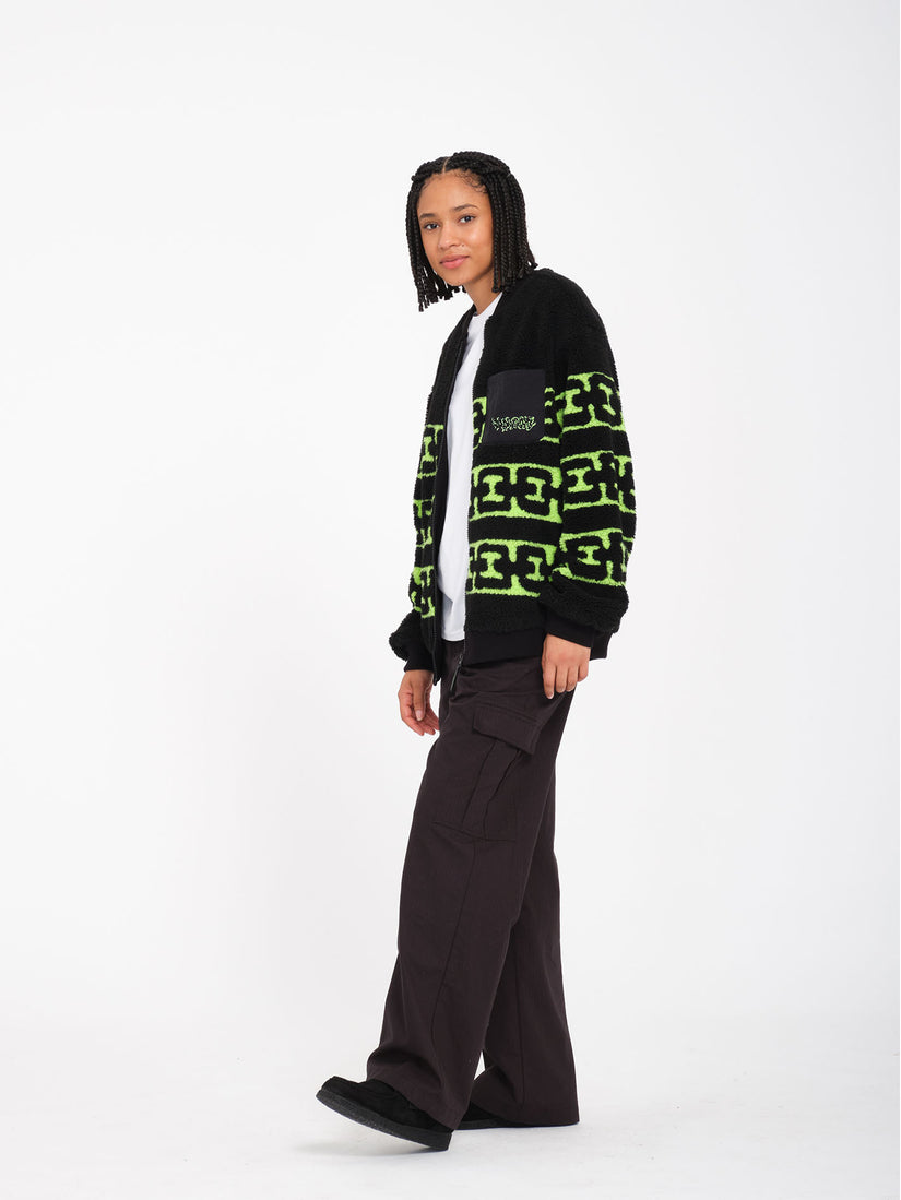 Sweat sherpa zippé Zephyr - BLACK