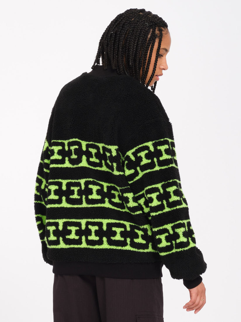 Sweat sherpa zippé Zephyr - BLACK