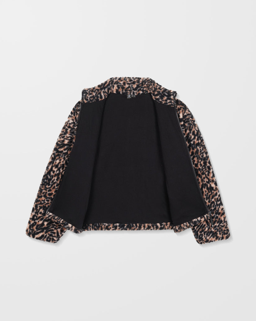 Sweatshirt Polaire Zippé Wylding Out - Animal Print