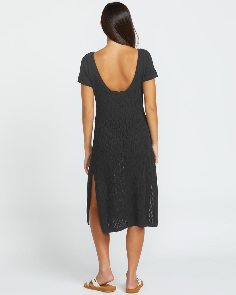 Robe de Plage Meshy- BLACK