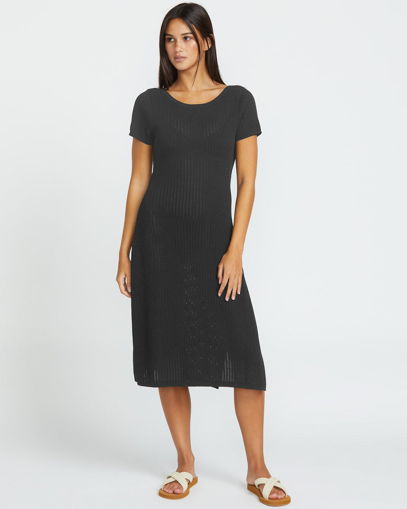 Robe de Plage Meshy- BLACK