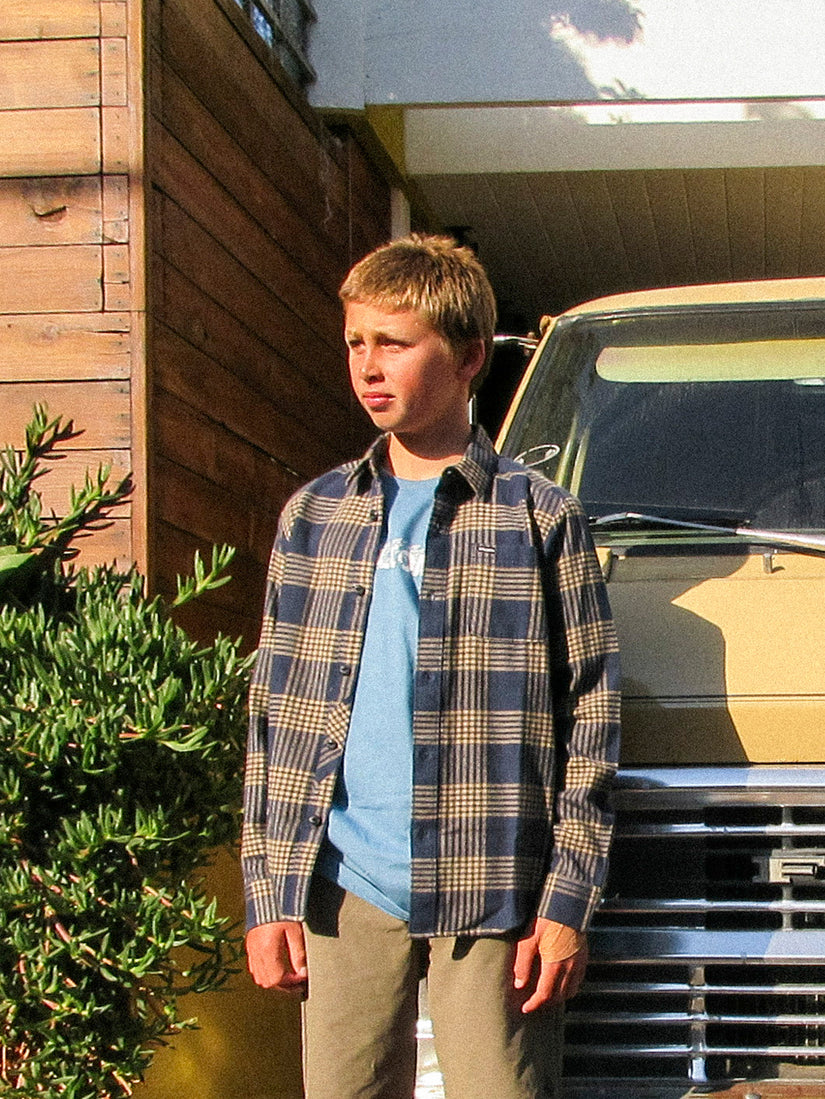 Chemise Caden Plaid - NAVY - (ENFANT)