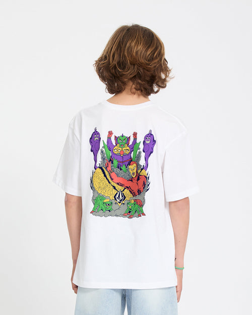 T-shirt Volcom Garçon Taille S - Gris, Manches Courtes - Occasion état Excellent