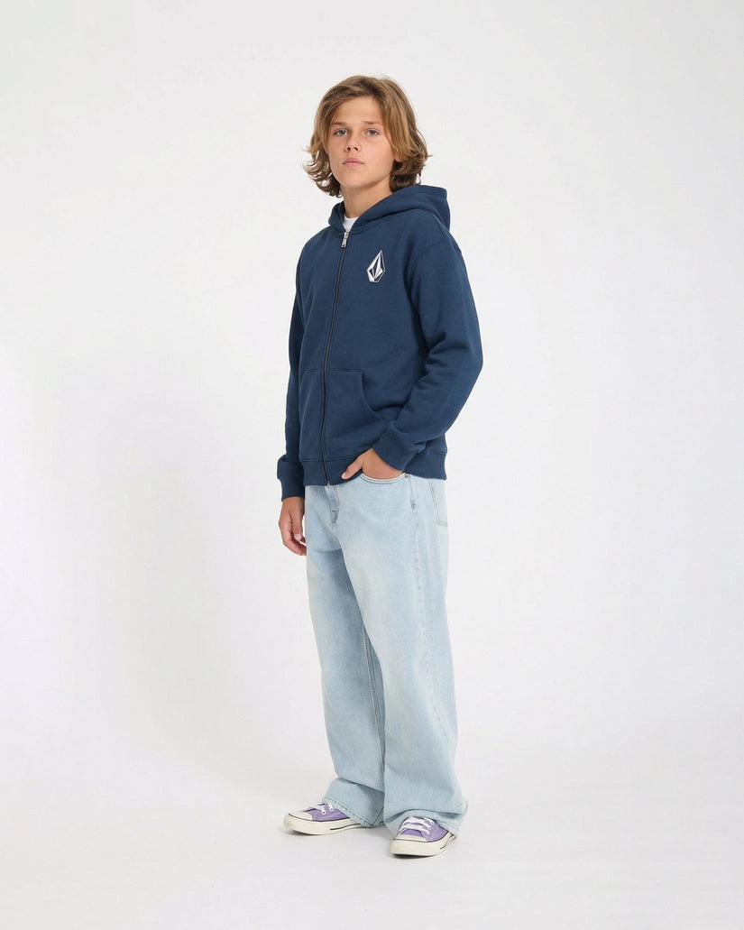 Sweat à capuche zippé Iconic Stone Gid - Dust Bowl Indigo - (ENFANT)