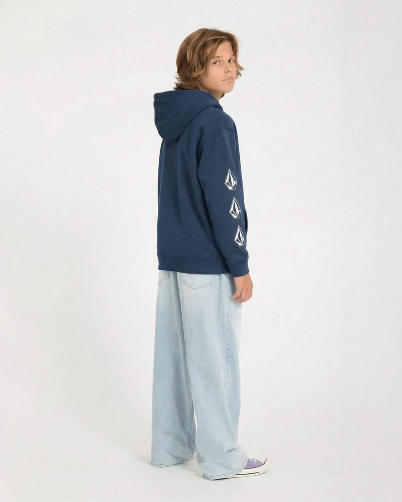 Sweat à capuche zippé Iconic Stone Gid - Dust Bowl Indigo - (ENFANT)