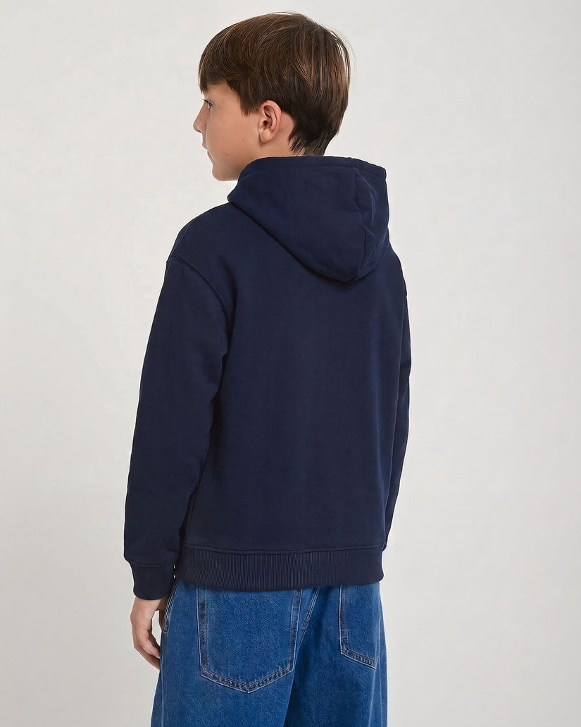 Sweat à capuche zippé doublé Single Stone - Marine - (ENFANT)