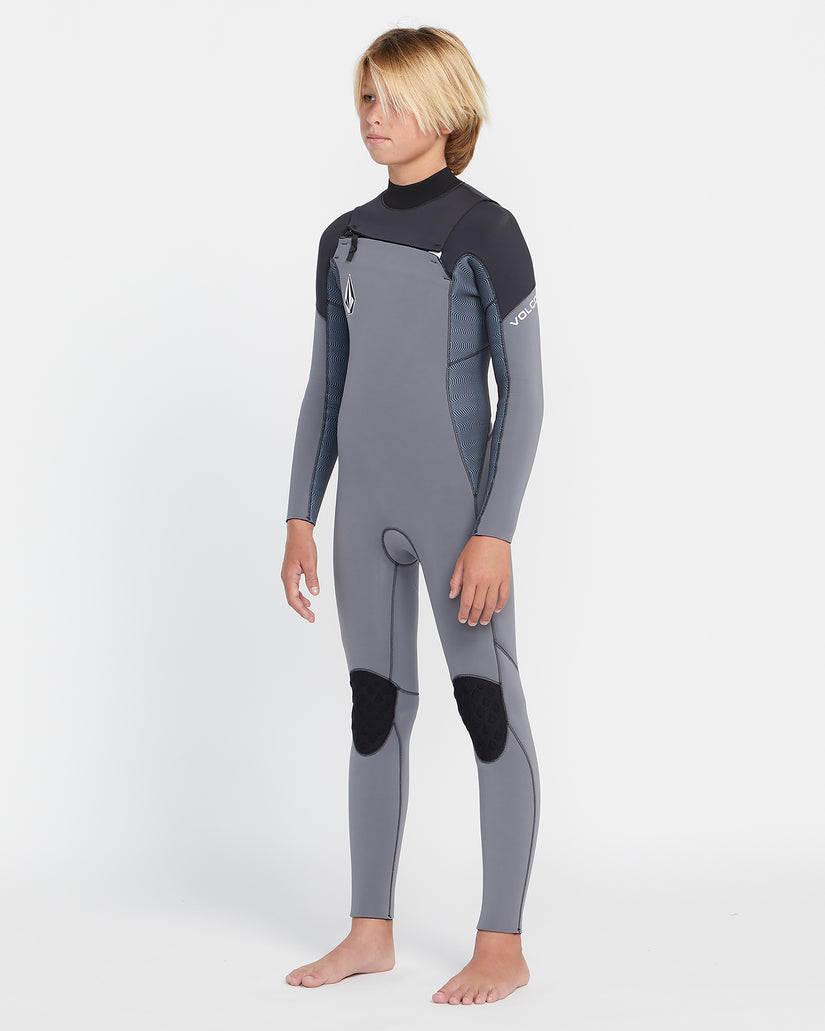 Combinaison De Surf 3/2 Mm Manches Longues Zippée Poitrine - Charcoal - (ENFANT)