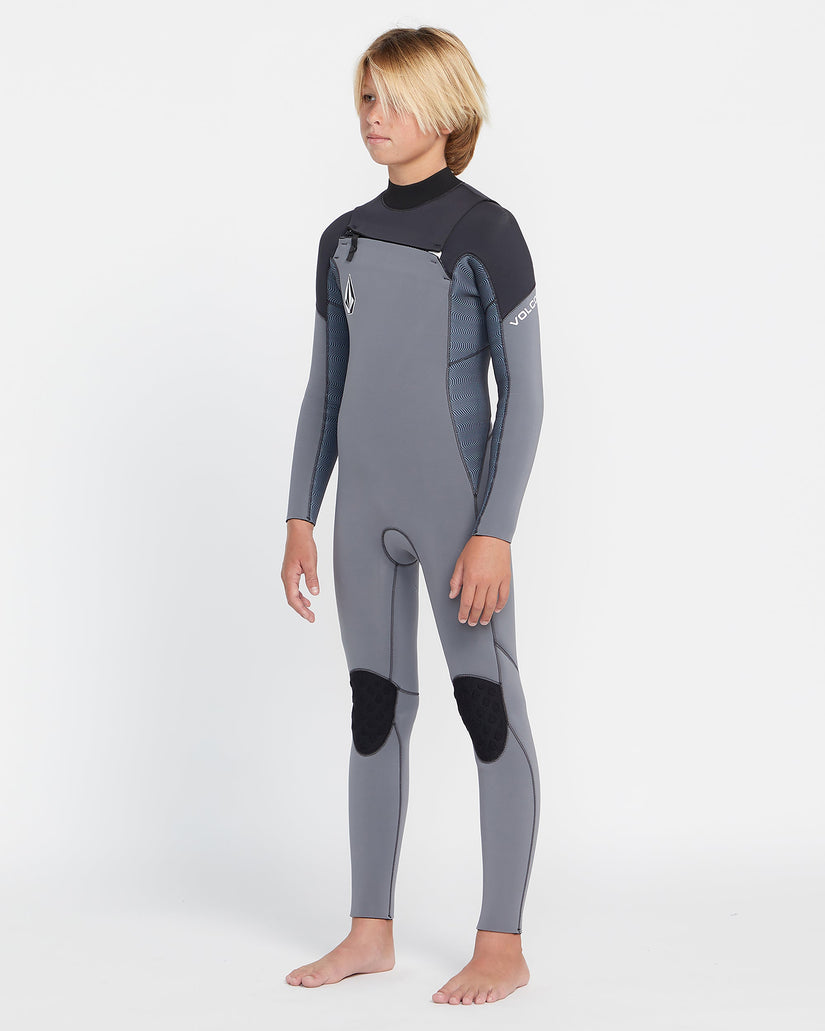 Combinaison De Surf 3/2 Mm Manches Longues Zippée Poitrine - Charcoal - (ENFANT)