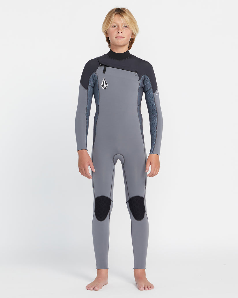 Combinaison De Surf 3/2 Mm Manches Longues Zippée Poitrine - Charcoal - (ENFANT)