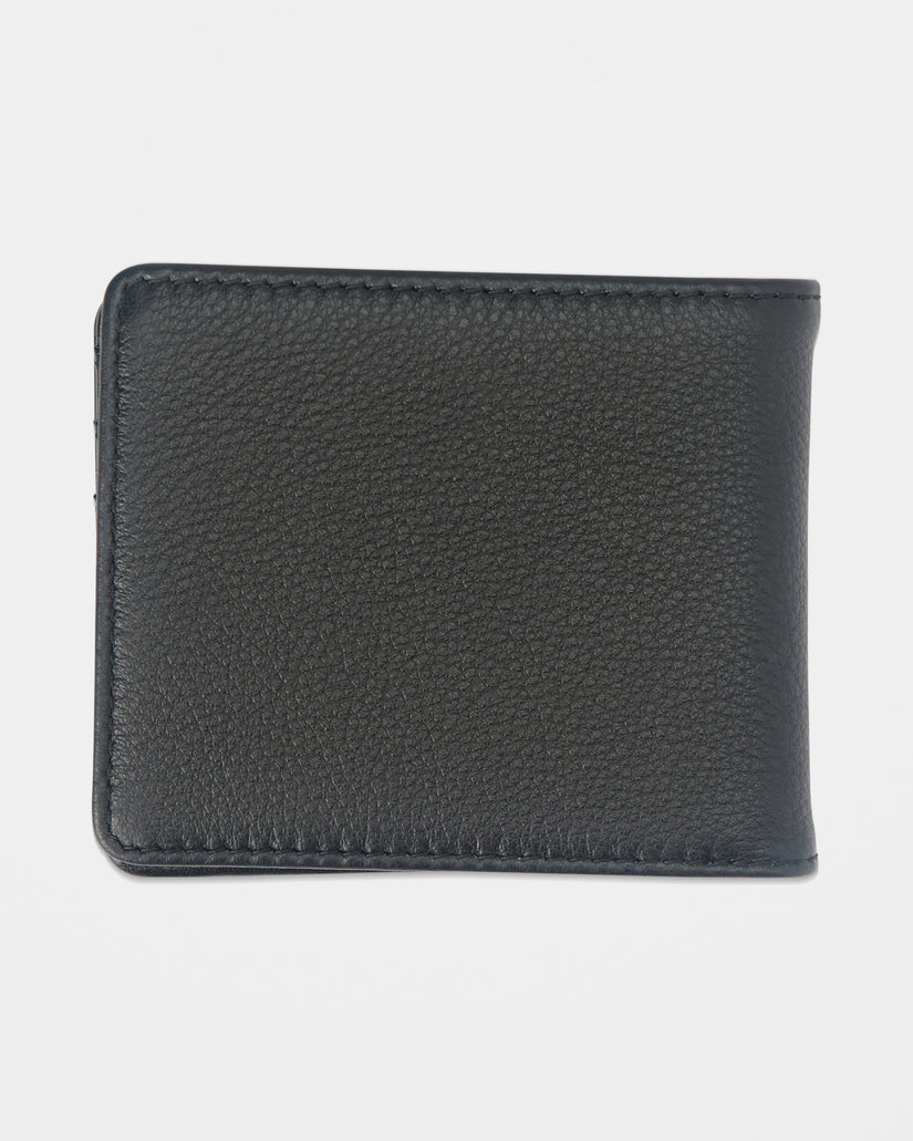 Portefeuille en cuir Single Stone - Black