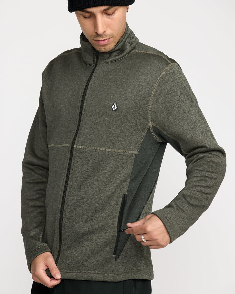Sweat zippé en molleton Snowbound - Military