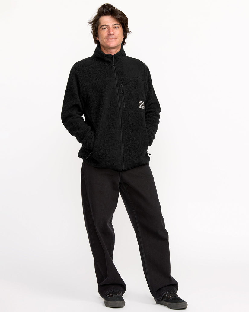 Veste zippée en sherpa Nelson - Black