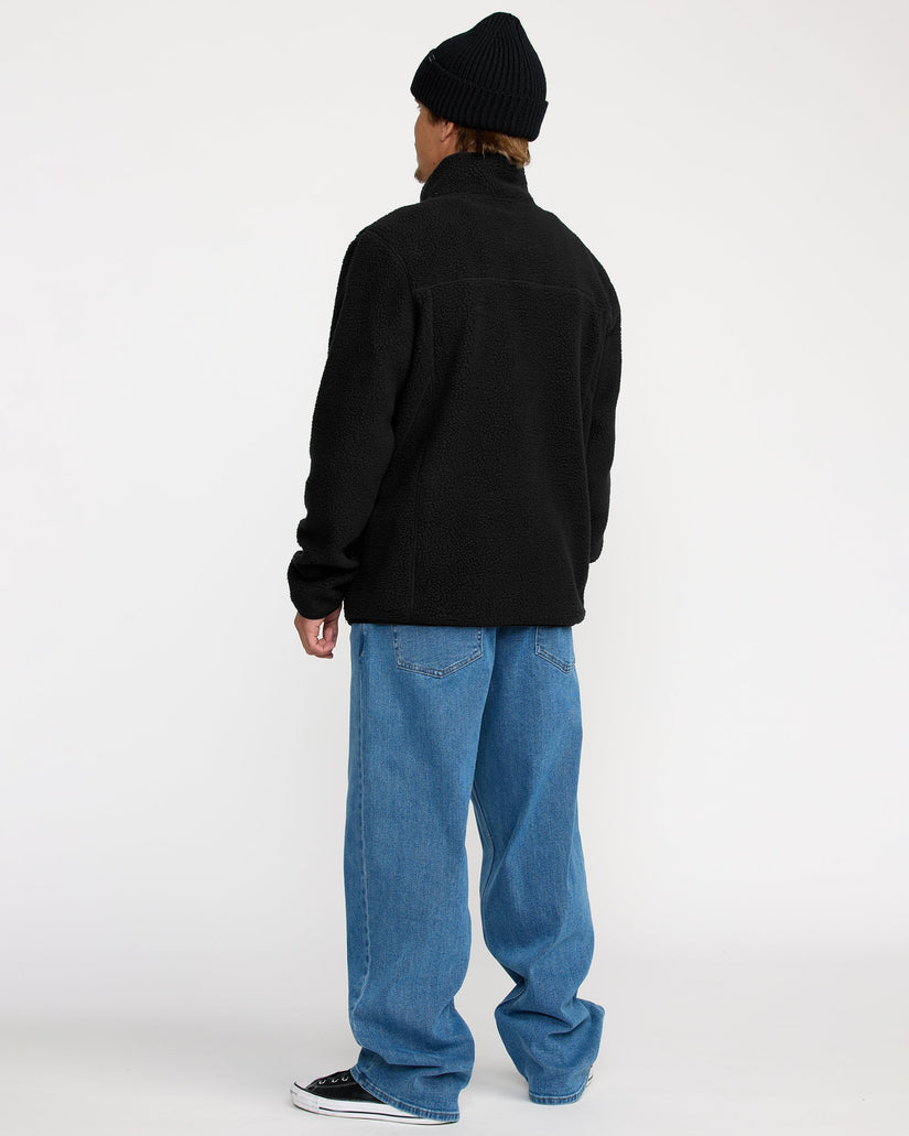 Veste zippée en sherpa Nelson - Black