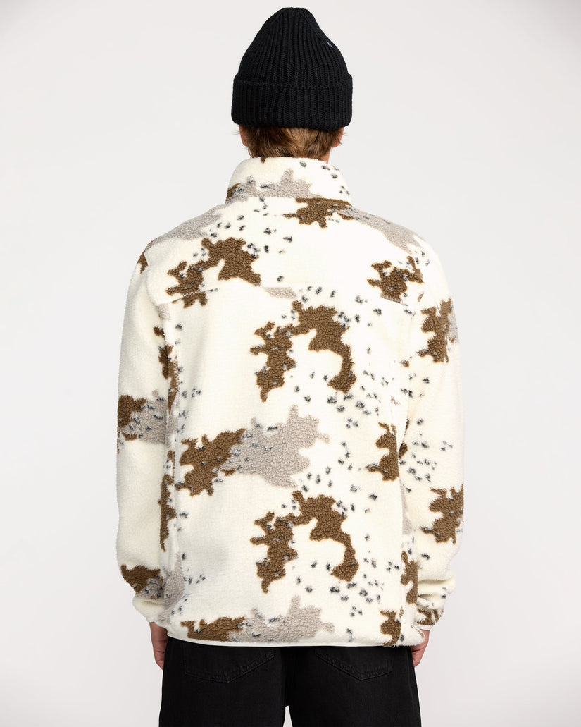 Veste zippée en sherpa Nelson - White