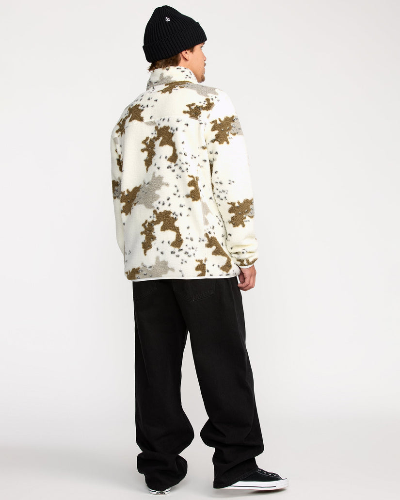 Veste zippée en sherpa Nelson - White