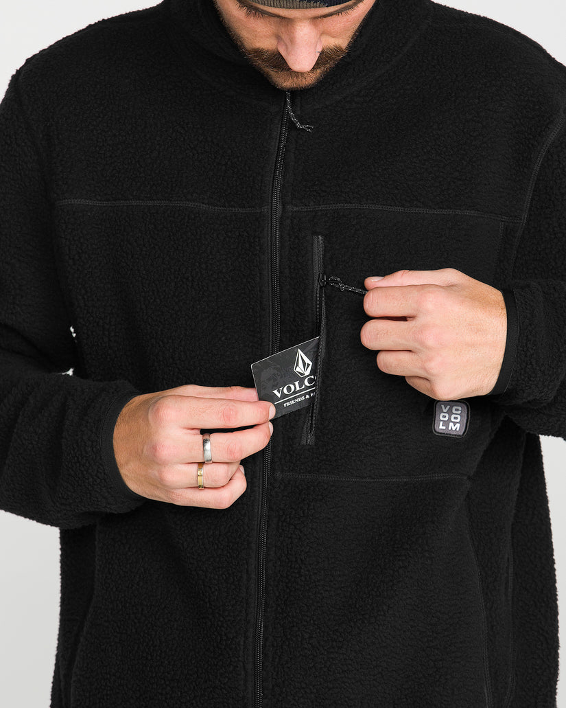 Veste Nelson Sherpa Full Zip - Black
