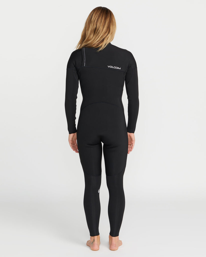 Combinaison De Surf 4/3 Mm Zippée Poitrine - Black