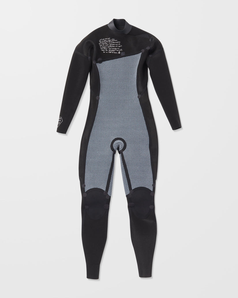 Combinaison De Surf 4/3 Mm Zippée Poitrine - Black