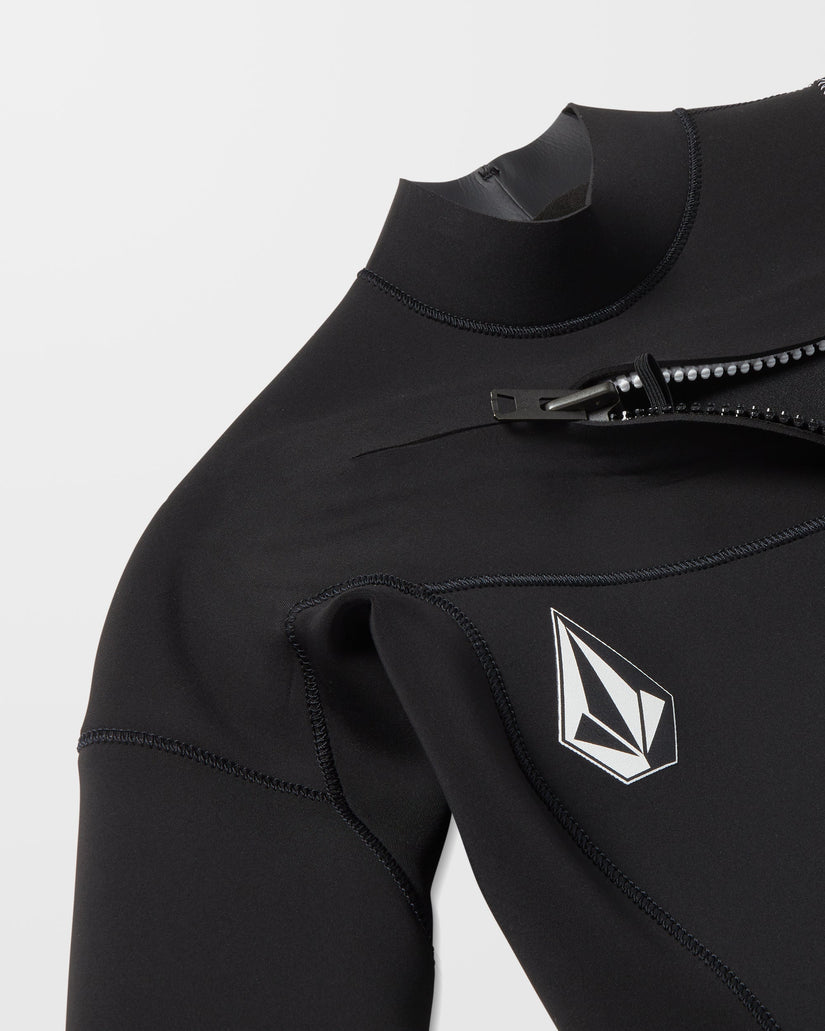 Combinaison De Surf 4/3 Mm Zippée Poitrine - Black